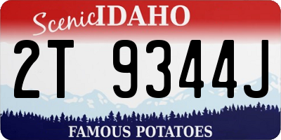 ID license plate 2T9344J