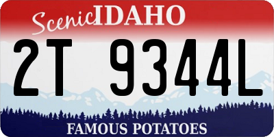 ID license plate 2T9344L