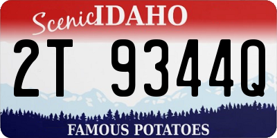 ID license plate 2T9344Q