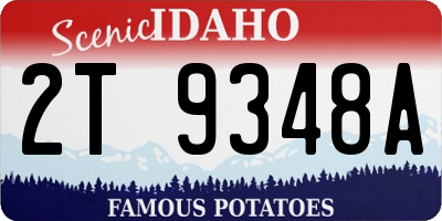 ID license plate 2T9348A