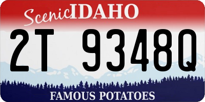 ID license plate 2T9348Q