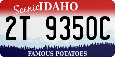 ID license plate 2T9350C