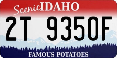 ID license plate 2T9350F