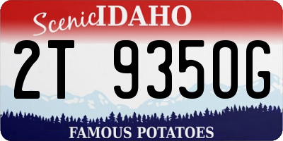 ID license plate 2T9350G