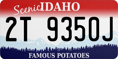 ID license plate 2T9350J