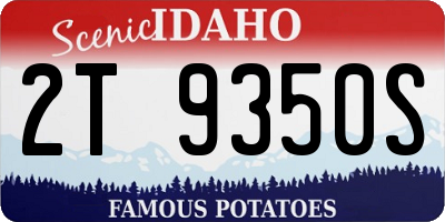 ID license plate 2T9350S