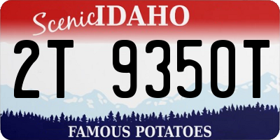 ID license plate 2T9350T