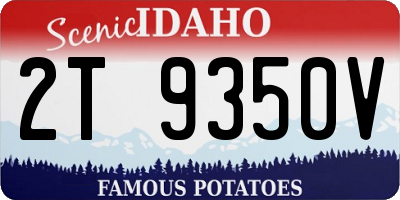 ID license plate 2T9350V