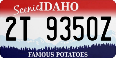 ID license plate 2T9350Z