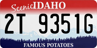 ID license plate 2T9351G