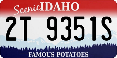 ID license plate 2T9351S