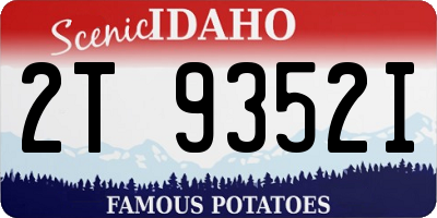 ID license plate 2T9352I