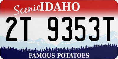 ID license plate 2T9353T