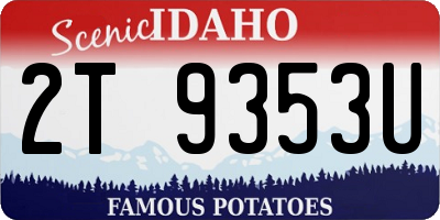 ID license plate 2T9353U