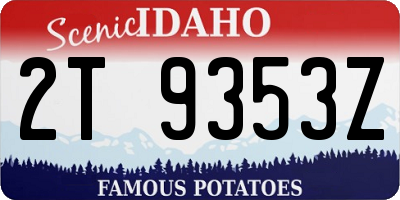 ID license plate 2T9353Z
