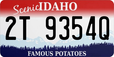 ID license plate 2T9354Q