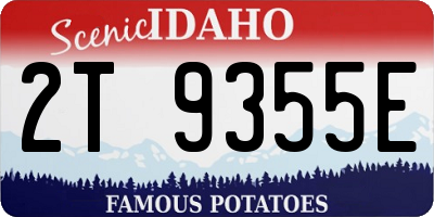 ID license plate 2T9355E