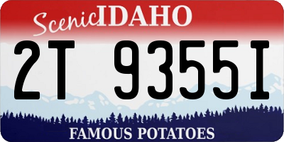 ID license plate 2T9355I
