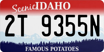 ID license plate 2T9355N