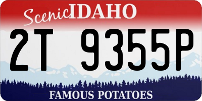 ID license plate 2T9355P