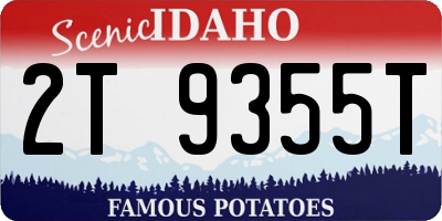 ID license plate 2T9355T