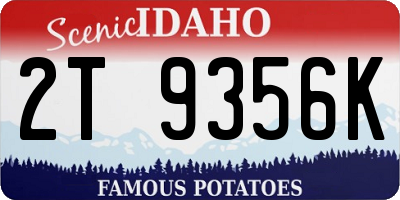 ID license plate 2T9356K