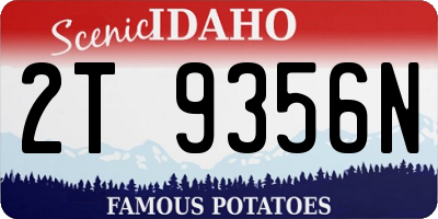 ID license plate 2T9356N