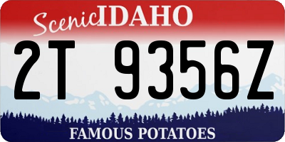 ID license plate 2T9356Z