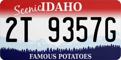 ID license plate 2T9357G