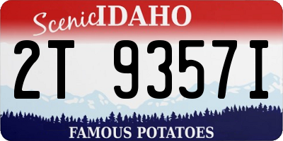 ID license plate 2T9357I