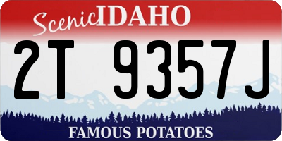 ID license plate 2T9357J