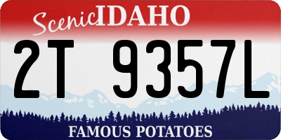 ID license plate 2T9357L
