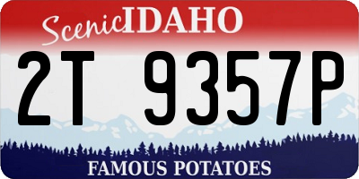 ID license plate 2T9357P