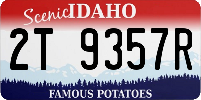 ID license plate 2T9357R