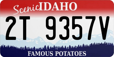 ID license plate 2T9357V