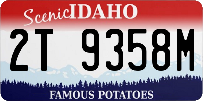 ID license plate 2T9358M