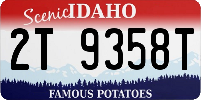 ID license plate 2T9358T