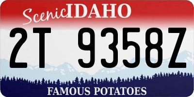 ID license plate 2T9358Z