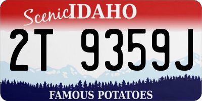 ID license plate 2T9359J