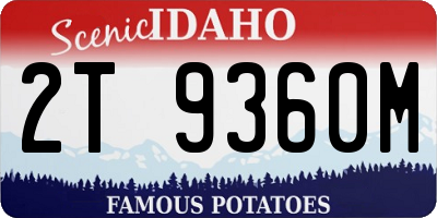 ID license plate 2T9360M