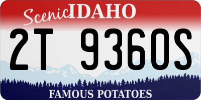 ID license plate 2T9360S