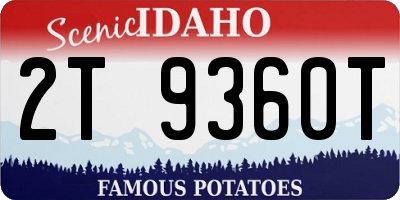 ID license plate 2T9360T