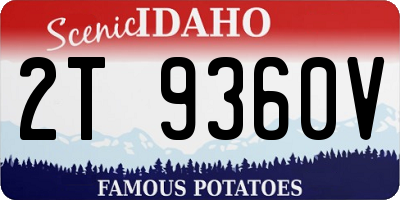ID license plate 2T9360V