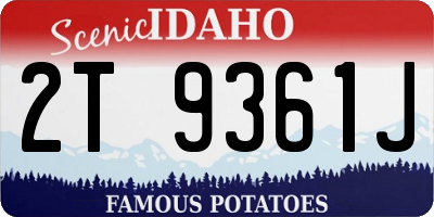 ID license plate 2T9361J