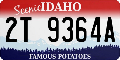 ID license plate 2T9364A
