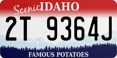 ID license plate 2T9364J