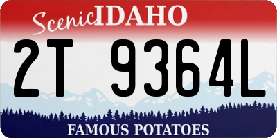 ID license plate 2T9364L