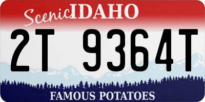 ID license plate 2T9364T
