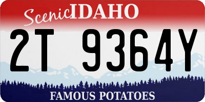 ID license plate 2T9364Y