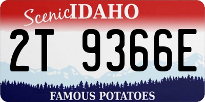 ID license plate 2T9366E